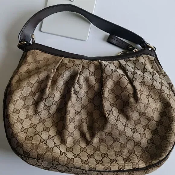 Gucci GG monogram Sukey Hobo Bag Brown - Picture 5 of 16